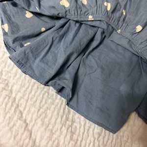 Max studio kids 4t blue heart lined dress w hair accessory